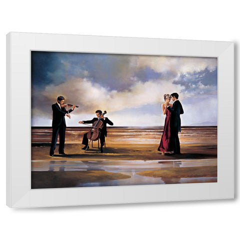 Dance with me White Modern Wood Framed Art Print by Di Scenza, Ron