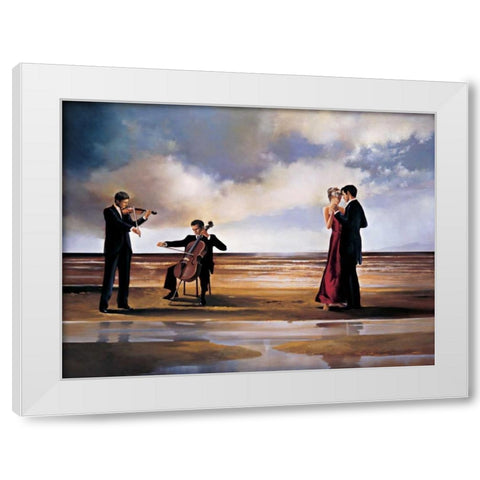 Dance with me White Modern Wood Framed Art Print by Di Scenza, Ron