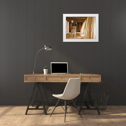 Desert Breeze White Modern Wood Framed Art Print by Di Scenza, Ron