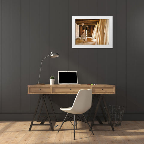 Desert Breeze White Modern Wood Framed Art Print by Di Scenza, Ron