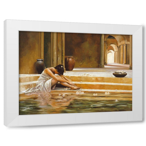 Healing Water White Modern Wood Framed Art Print by Di Scenza, Ron