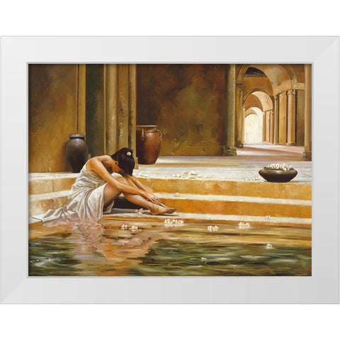 Healing Water White Modern Wood Framed Art Print by Di Scenza, Ron