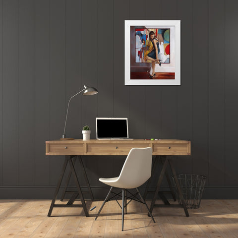 Unexpected White Modern Wood Framed Art Print by Di Scenza, Ron