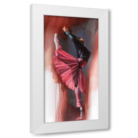 Reaching Out White Modern Wood Framed Art Print by Di Scenza, Ron