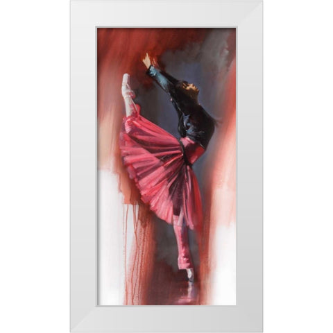 Reaching Out White Modern Wood Framed Art Print by Di Scenza, Ron