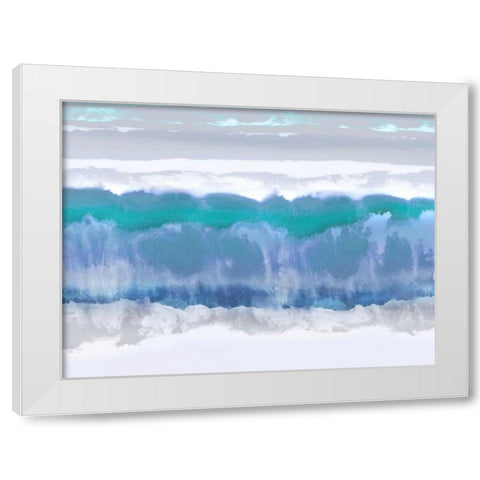Undertones in Blue White Modern Wood Framed Art Print by Springer, Rachel