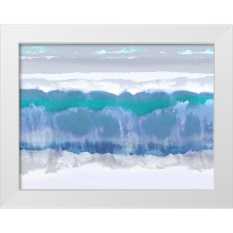 Undertones in Blue White Modern Wood Framed Art Print by Springer, Rachel
