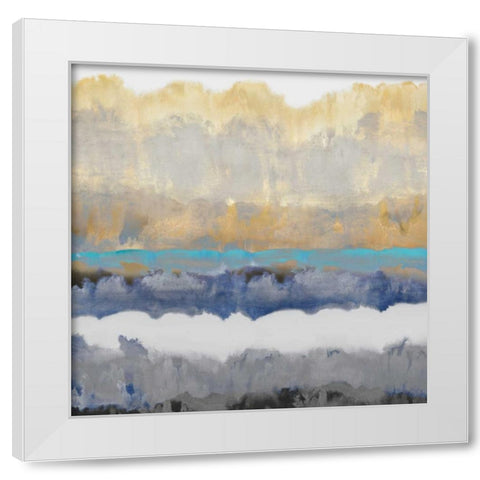 Murmur III White Modern Wood Framed Art Print by Springer, Rachel