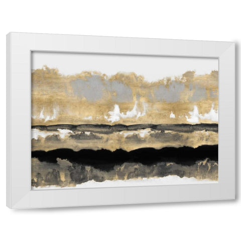 Golden Undertones I White Modern Wood Framed Art Print by Springer, Rachel