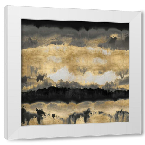 Spectrum in Gold and Black White Modern Wood Framed Art Print by Springer, Rachel