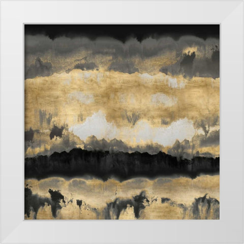 Spectrum in Gold and Black White Modern Wood Framed Art Print by Springer, Rachel