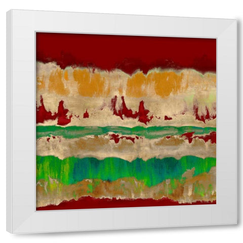 Wholeheartedly in Red White Modern Wood Framed Art Print by Springer, Rachel