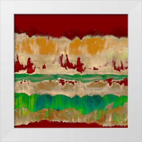 Wholeheartedly in Red White Modern Wood Framed Art Print by Springer, Rachel