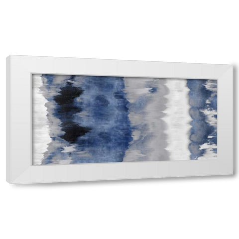 Resonate - Indigo White Modern Wood Framed Art Print by Springer, Rachel