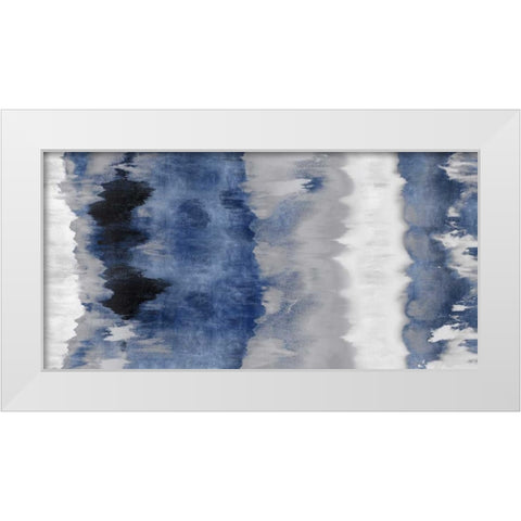 Resonate - Indigo White Modern Wood Framed Art Print by Springer, Rachel