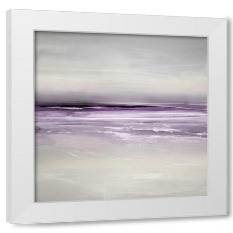 Sway in Amethyst White Modern Wood Framed Art Print by Springer, Rachel