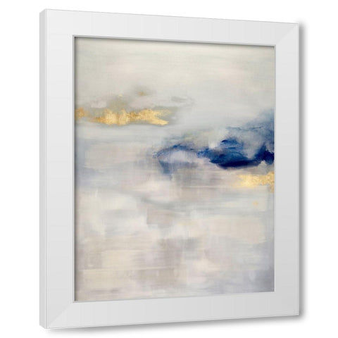 Ethereal with Blue I White Modern Wood Framed Art Print by Springer, Rachel