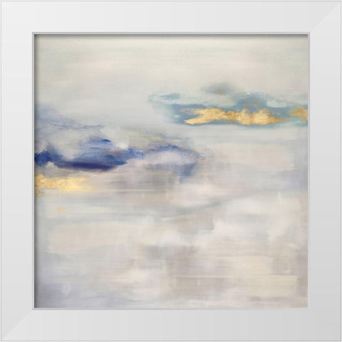 Ethereal with Blue II White Modern Wood Framed Art Print by Springer, Rachel