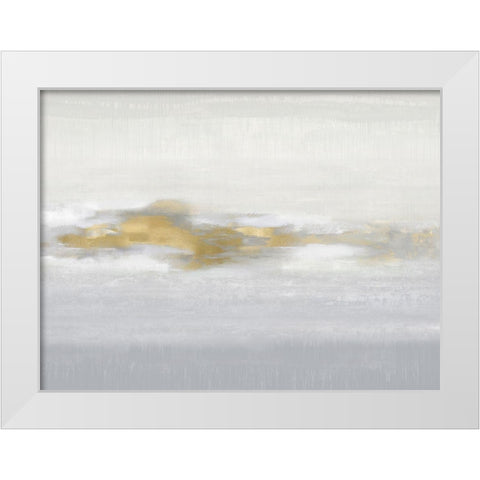 Ethereal with Gold I White Modern Wood Framed Art Print by Springer, Rachel