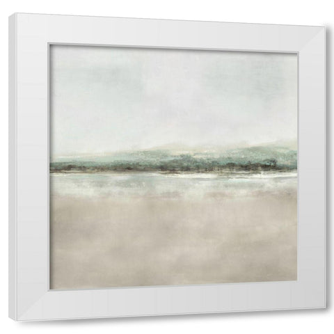 Quiet Horizon White Modern Wood Framed Art Print by Springer, Rachel