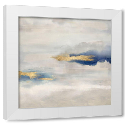 Ethereal with Blue IV White Modern Wood Framed Art Print by Springer, Rachel