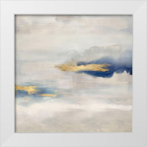 Ethereal with Blue IV White Modern Wood Framed Art Print by Springer, Rachel