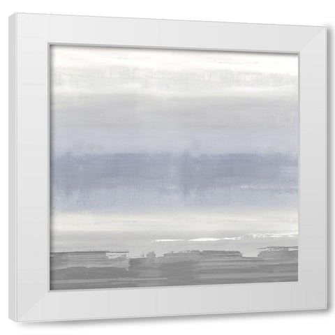 Gray on Gray White Modern Wood Framed Art Print by Springer, Rachel