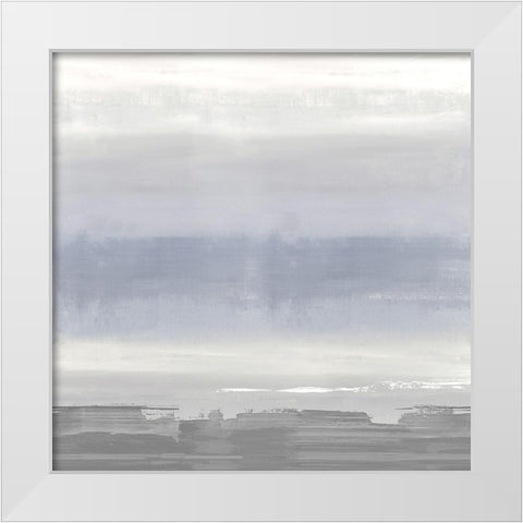 Gray on Gray White Modern Wood Framed Art Print by Springer, Rachel