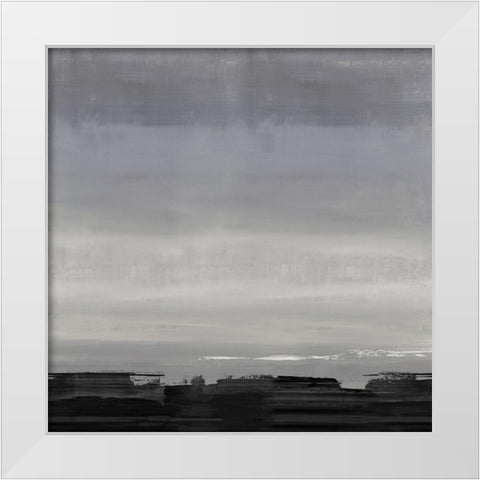 Midnight Horizon I White Modern Wood Framed Art Print by Springer, Rachel