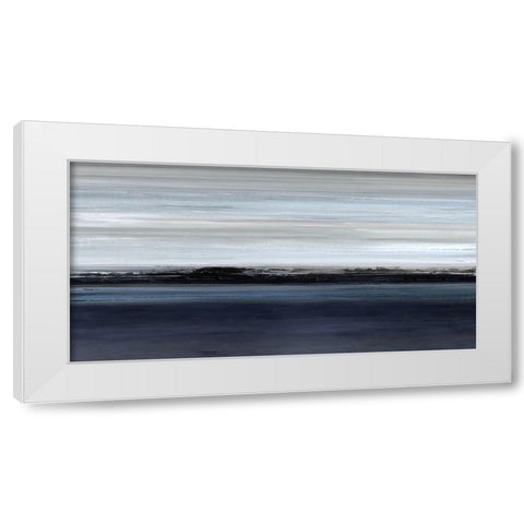 Midnight Light White Modern Wood Framed Art Print by Springer, Rachel