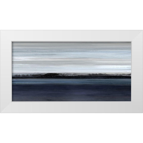 Midnight Light White Modern Wood Framed Art Print by Springer, Rachel