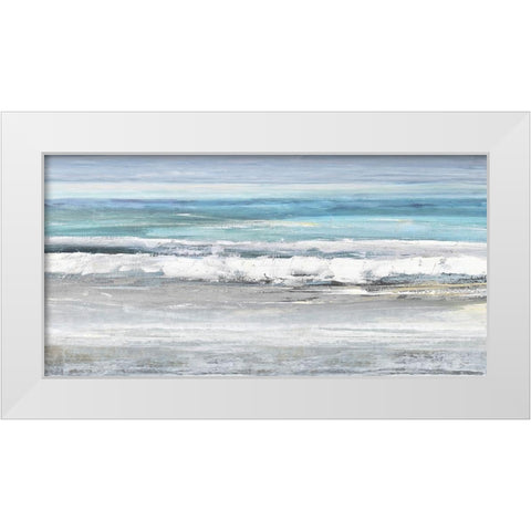 The Surf II White Modern Wood Framed Art Print by Springer, Rachel