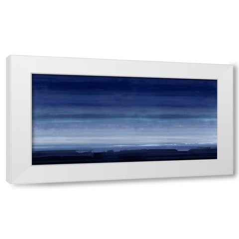 Highlight Indigo White Modern Wood Framed Art Print by Springer, Rachel