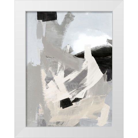 Layers I White Modern Wood Framed Art Print by Springer, Rachel