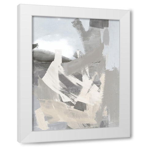 Layers III White Modern Wood Framed Art Print by Springer, Rachel
