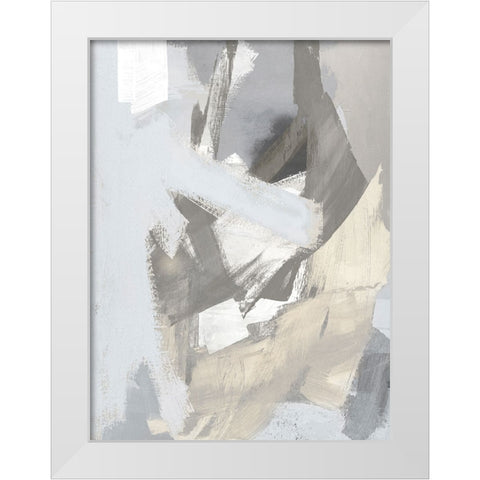 Layers IV White Modern Wood Framed Art Print by Springer, Rachel
