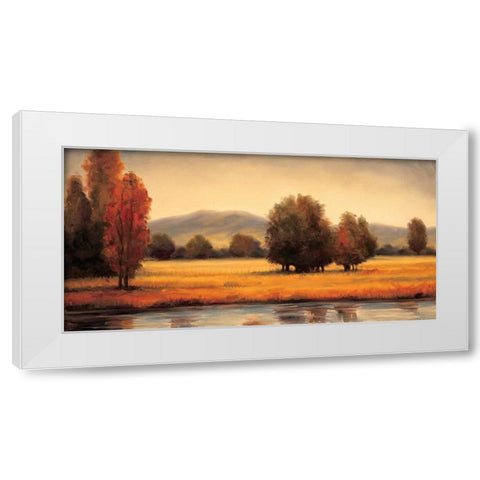 Rivers Edge White Modern Wood Framed Art Print by Franklin, Ryan