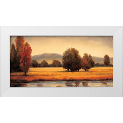 Rivers Edge White Modern Wood Framed Art Print by Franklin, Ryan
