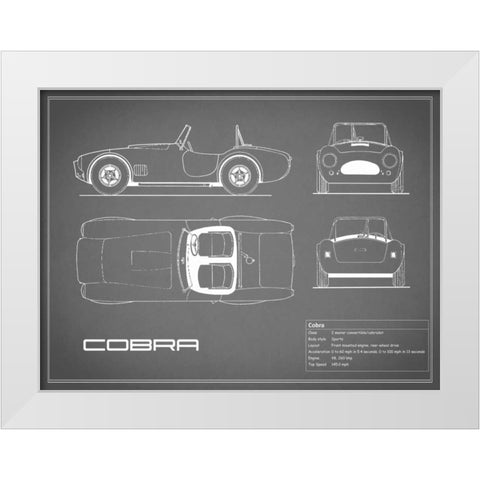 Cobra-Grey White Modern Wood Framed Art Print by Rogan, Mark