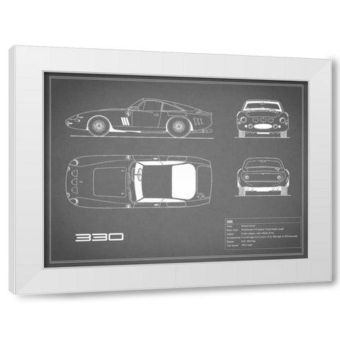 Ferrari 330-Grey White Modern Wood Framed Art Print by Rogan, Mark