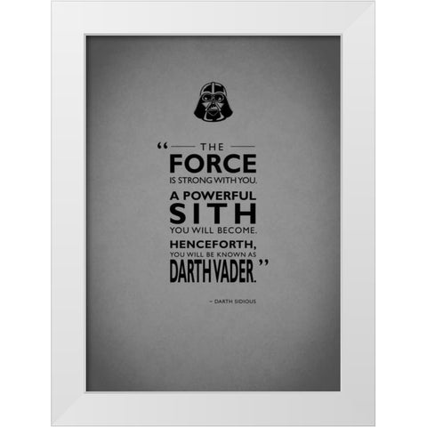 Darth Sidious Powerful White Modern Wood Framed Art Print by Rogan, Mark