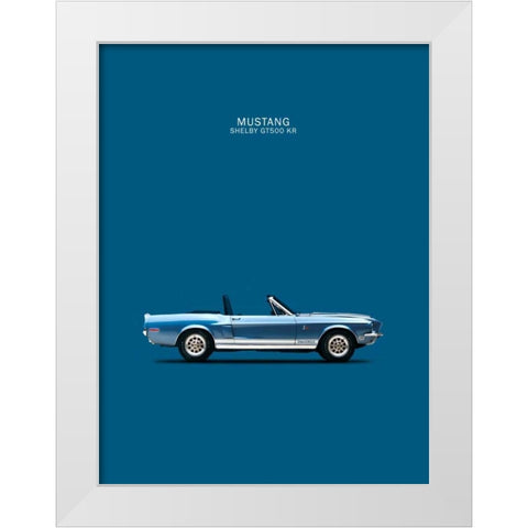 Ford Mustang Shelby GT500-KR 1 White Modern Wood Framed Art Print by Rogan, Mark