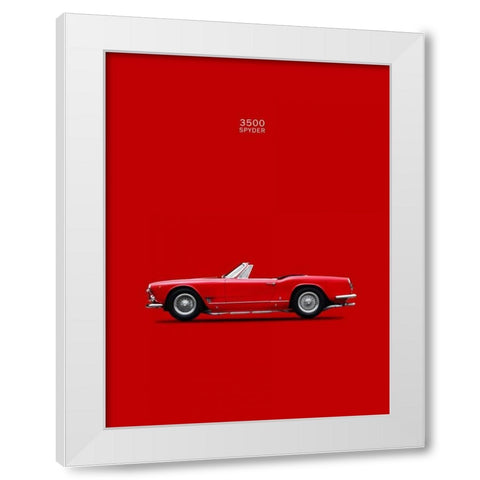 Maserati 3500 Spyder 1959 White Modern Wood Framed Art Print by Rogan, Mark