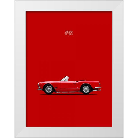 Maserati 3500 Spyder 1959 White Modern Wood Framed Art Print by Rogan, Mark