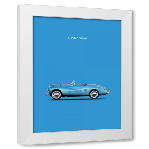 Sunbeam Alpine Sport 53 White Modern Wood Framed Art Print by Rogan, Mark