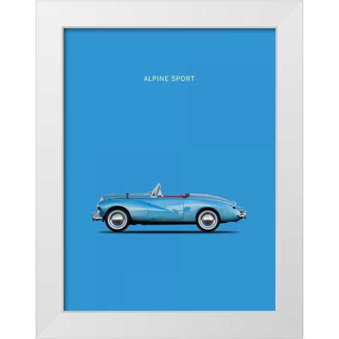 Sunbeam Alpine Sport 53 White Modern Wood Framed Art Print by Rogan, Mark