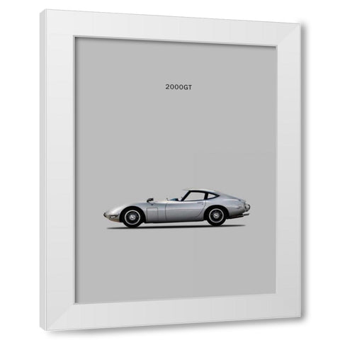 Toyotta 2000GT Grey White Modern Wood Framed Art Print by Rogan, Mark