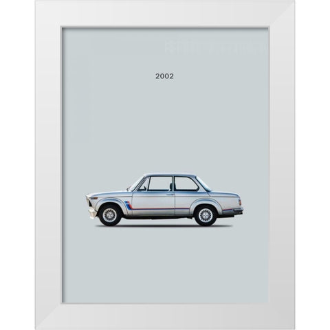 BMW 2002 Turbo White Modern Wood Framed Art Print by Rogan, Mark