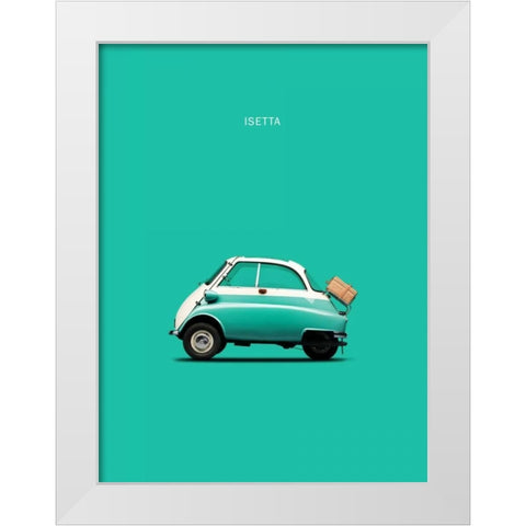 BMW Isetta 300 Red White Modern Wood Framed Art Print by Rogan, Mark