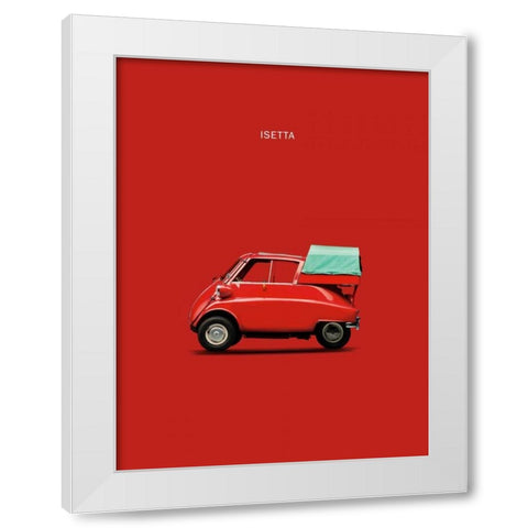 BMW Isetta 300 White Modern Wood Framed Art Print by Rogan, Mark